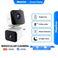 MeeGoo Dual Lens Camera Indoor 4MP Pan CCTV Wifi Security 355° Rotation 2-Way Audio IR Night Vision