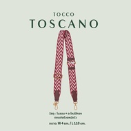 Tocco Toscano | WEBBING BAG STRAP (THIN) สายกระเป๋า สายคล้องกระเป๋าอะไหล่ทอง สายสะพายไนลอน ลายโมโนแก