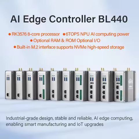 BLIIOT ARM Industrial AI Edge Computing Controller 4*A72 RK3576 6TOPS NPU 2.2GHz Single-board Comput