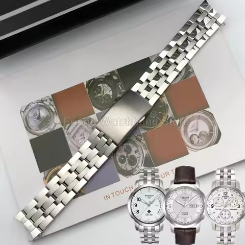 Dainty Bracelet for Tissot PRC200 T461 T014 T17 Curved Interface Stainless Steel Watchband High Hard