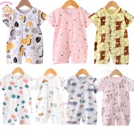 [M'sia Stock]👶0-18mths👶 Romper with Mid Button Newborn Jumpsuits One Piece Infant Boy Girl baju baby