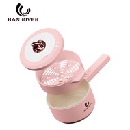 Han River หม้อไฟฟ้า 2L กระทะไฟฟ้า อเนกประสงค์ 700W หม้อไฟฟ้ามินิ หม้อชาบู ไม่ติดหม้อ ด้วยเรือกลไฟ