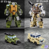 [IN STOCK] Iron Factory IF EX-64 Brawn Resolute Defender EX-64D Dynamite wrangler Mini Outback Trans