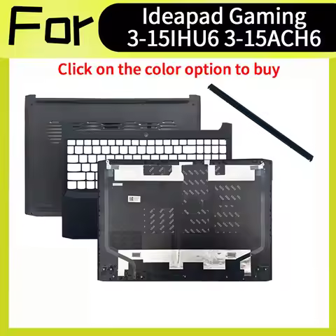 Black Laptop Accessorie For Ideapad Gaming 3 15IHU6 15ACH6 Replacement Housing Case