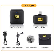 ME MIC-L1-D/U Wireless Lavalier Microphone for iPhone Android 2.4GHz Wireless Lapel Mic 1 Transmitte