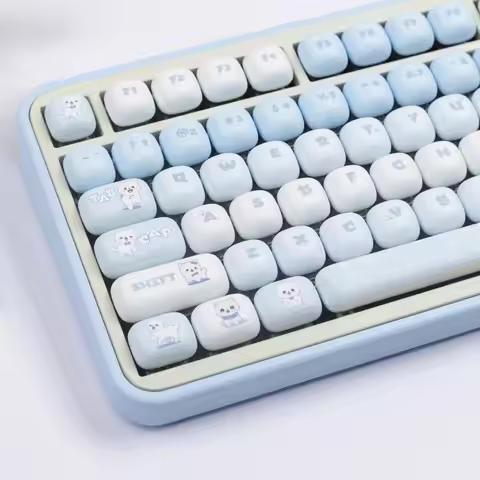 Blue Cat Keycaps 140 Keys PBT MOG Profile Thermal Sublimation Custom Keycap for Magnetic Keyboard Su