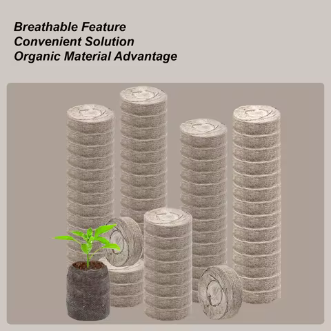 Soil For Plants 100 Pieces Organic Potting Fertilizer 30MM Peat Rooting Soil for Vegetable Flower Tr