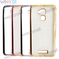 Shiny Chrome Softcase Transparant For Asus Zenfone 3 Max Black Gold / Rose Gold / Black / Silver