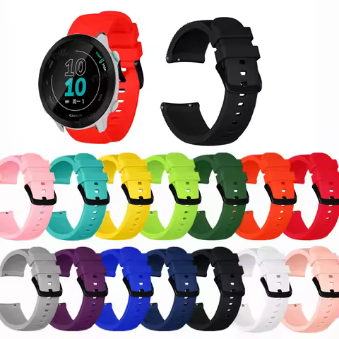 Silicone Bracelet For Garmin Forerunner 158 55 245 245M 645 Vivoactive 3 Watch Strap 20mm Band Sport