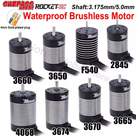 Rocket 2845 F540 3650 3660 3670 3674 4068 Waterproof Brushless Motor for 1/8 1/10 1/12 RC Car Wltoys