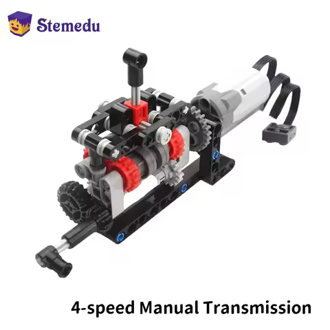 MOC High-tech 4 Speeds Gearbox Manual Transmission Kit DIY Technical Model M Motor 8883 Power Functi