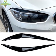 [Mulitibuys] 2Pcs Headlight Cover Eyelid Gloss Black Eyebrow for For For For BMW F20 LCI 2015-2019