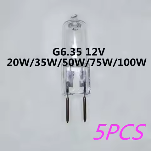 5PCS G6.35 12V 20W bulb G6.35 12V 35W light bulb G6.35 12V 50W G6.35 12V halogen bulb G6.35 12V 100W