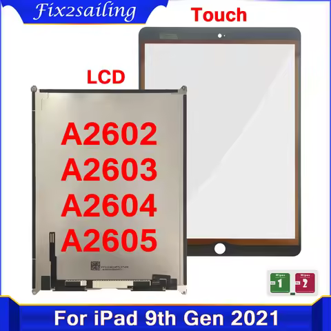 LCD For iPad 9 10.2 2021 9th Gen A2602 A2603 A2604 A2605 LCD Touch Screen Glass Display Panel Replac