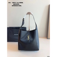 SAINT LAURENT SAINT LAURENT YSL LE5A7 Gold Logo Hook Buckle Opening Closing Soft Grained Cowhide Hob