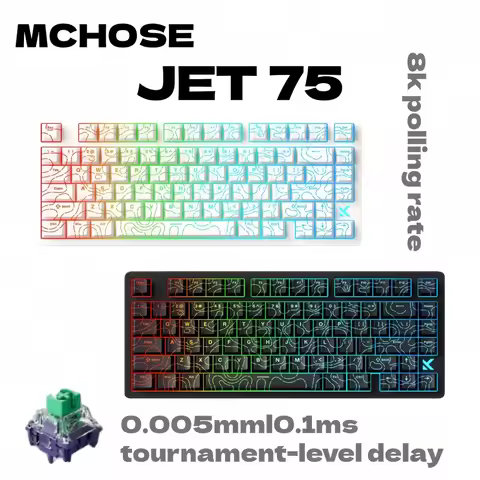 MCHOSE Jet 75 Snap Tap 0.1ms Latency 8kHz Polling Rate Magnetic Switch Gaming Keyboard Hall Effect H