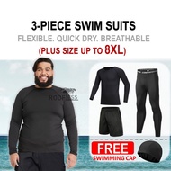 ROOFLESS Swimming Suit Man Plus Size Baju Renang Lelaki Plus Size Baju Mandi Lelaki Plus Size Seluar