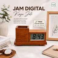 Table Clock | WOODEN DIGITAL CLOCK | WOODEN TABLE CLOCK | MULTIFUNCTIONAL WOODEN TABLE CLOCK | Table