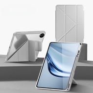 Foldable Transparent Hard Case for Huawei MatePad Mini Tablet 8.8-inches with Pencil Holder