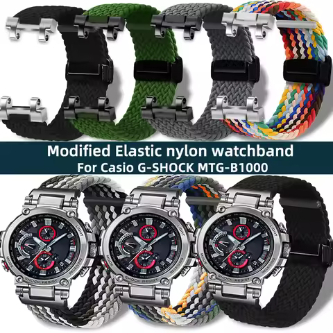 MTG-B1000 Elastic nylon watchband For Casio G-SHOCK MTG-B1000 MTGB1000 series Modified sports men st