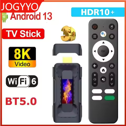 TV Stick Android 13 USB 3.0 WIFI6 TV98 RK3528 HD 8K H.265 2.4G&5G Wifi BT Voice Remote 4K Streaming