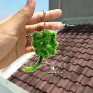 GANTUNGAN Leaf Clover Keychain Leaf Clover Wire Keychain Leaf Clover Keychain/ Clover Leaf/