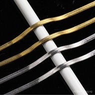 European American Blade Necklace Titanium Steel Flat Snake Chain Necklace Men Fashion Jewelry Women 