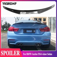 For BMW F36 Spoiler Carbon Fiber And black 4 Series 4 Door Gran Coupe F36 M4 style Spoiler 2014- UP 