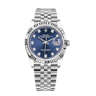 Full Set R.rolexeess Diary Type Blue Dial Platinum Ring Automatic Mechanical Watch Men126234