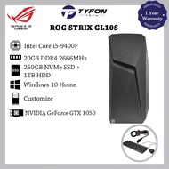 ASUS ROG Strix GL10S i5-9400F 20GB RAM 250GB NVMe SSD 1TB HDD GTX 1050 Customize Gaming Desktop (Ref