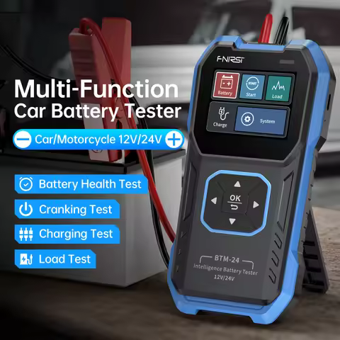 FNIRSI BTM-24 Car Battery Tester Automotive Load Tester 12V/24V 0-2000 CCA Cranking Charging Circuit