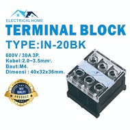 Terminal Block Din Rail IN-20BK 3P 30A BEST QUALITY.