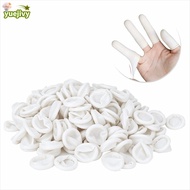 YUEJIPH 300pcs Disposable Finger Cots, Powder Free Non-Slip Latex Finger Protectors, Protective Milk