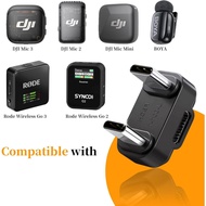 U-Shaped Type-C OTG Adapter for Wireless Lavalier Microphone, 2-in-1 Charging & Data Adapter Compati