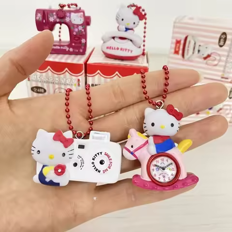 Sanrio Hello Kitty 50th Anniversary Nostalgic Items Kawaii Camera Alarm Clock Phone Sewing Machine B