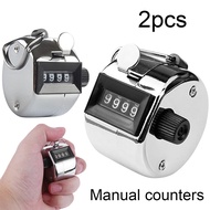 【Ilisland】2Pcs Digital Hand Tally Counter Manual Counting Golf Clicker Training Counter 4 Digit Numb