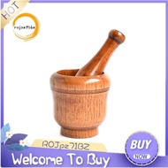 Wooden Mortar and Pestle Set,Mortar and Pestle Wood Wooden Mortar Pestle Grinding Bowl Set Garlic Cr