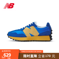 NEW BALANCE NB官方男鞋女鞋327系列简约经典舒适百搭时复古休闲鞋运动鞋 宝蓝/橘色/黄色 MS327LAA 43(脚长27.5cm)