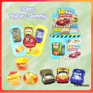 30pcs Leanseng 3D Sport Car Snack Gummy with toy Halal (TF)