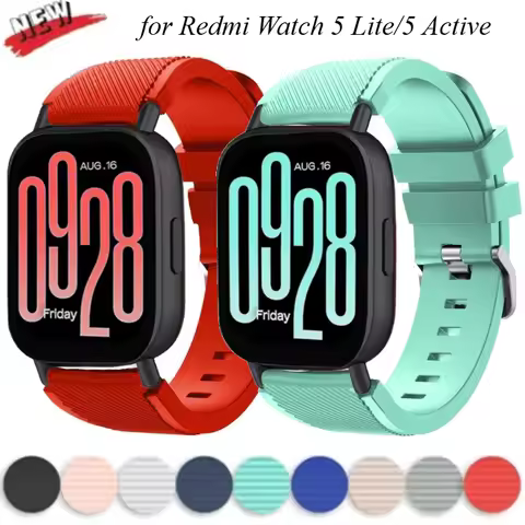 Silicone Strap for Redmi Watch 5 Active Soft Breathable Accessories Replacement Wristband for Redmi 