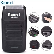 Kemei​ เครื่องโกนหนวดแบบไร้สายใบมีดแฝดลูกสูบเครามีดโกน 2in1​ โกนหนวด &amp;​ กันจอน เครื่องโกนหนวดไฟฟ้า เครื่องโกนหนวดแบบชาร์จ​ไฟ Km-1102