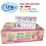 SỮA TRÁI CÂY KUN 48 hộp 180ml  Sữa Công nghệ Nhật bản hộp - APMart