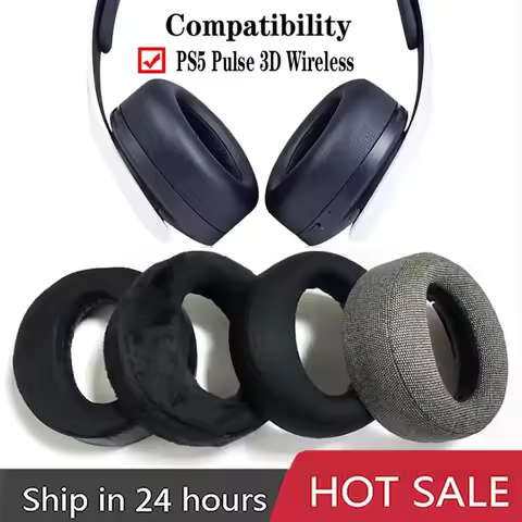 Replacement Ear Pads Cups Earpad Memory Foam Cushions For Sony Playstation PS5 Pulse 3D Wireless Hea