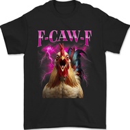 F-Caw-F Black Chicken Funny Bootleg Adult Humor F Caw F Fcawf Meme T-Shirt
