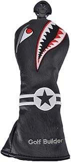GOOACTION Shark Golf Club Hybrid Head Cover with Creative Cartoon Animal Pattern Synthetic Leather G