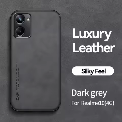 Realmi 10 4G Case Leather Car Magnetic Holder Phone Case For Realme10 Realme 10 4G 2022 RMX3630 6.4"