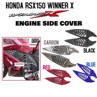 HONDA RSX150 ENGINE SIDE COVER CARBON AND COLOUR RSX WINNER X CRASH BAR COVER Side Engine Cover Cove