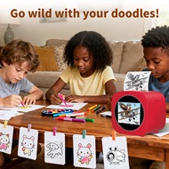 Portable Pocket Printer Smart AI Voice Image Generator Creative Graffiti Safe ABS Material For Kids 