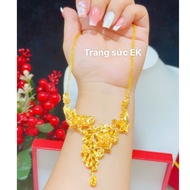 24k standard color apricot flower wedding necklace