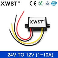 XWST 24V to 12V DC DC Buck Converter 18-40V to 12V 1~10A Step Down Voltage Regulator